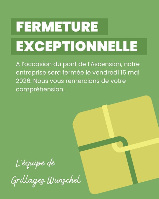 FERMETURE EXCEPTIONNELLE